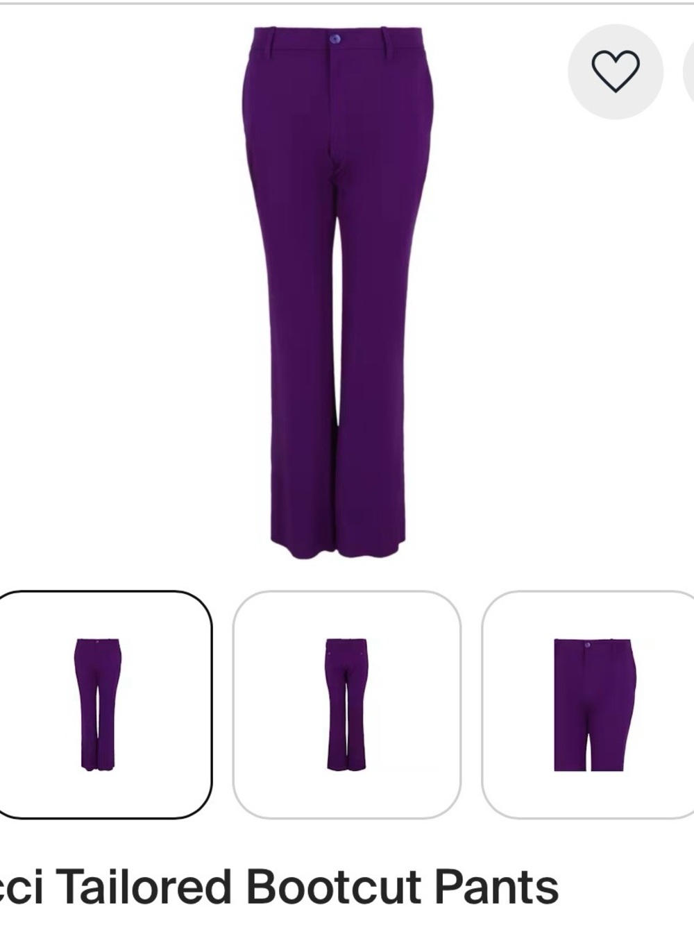 Gucci Purple Tailored Bootcut Pants